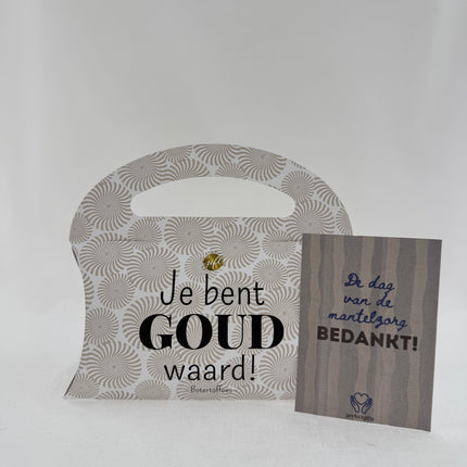 Dag van de Mantelzorg •Cadeaupakket Heren• Jij Bent Goud Waard Toffees