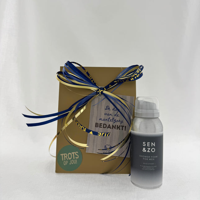 Dag van de Mantelzorg •Cadeaupakket Heren• Sen&Zo Wildstone Showerfoam Mini
