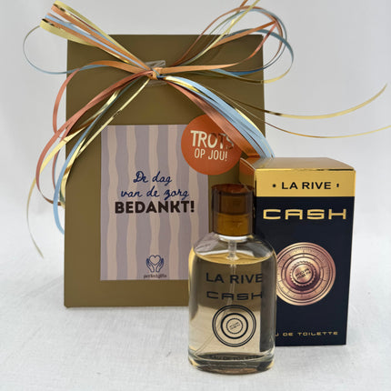 Dag van de Zorg •Cadeaupakket Heren• Parfum Cash