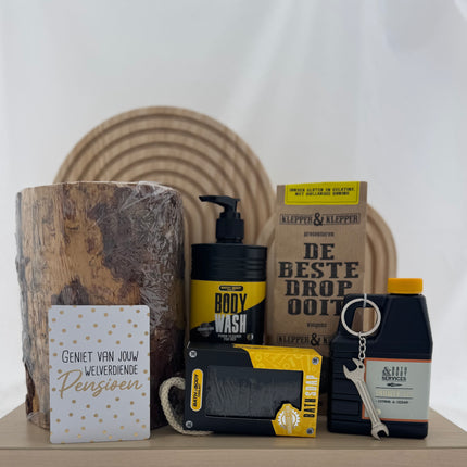 Pensioen •Cadeaupakket Heren• Wood