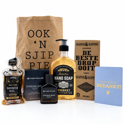 Bedankt •Cadeaupakket Heren• Tom Tailor Whisky
