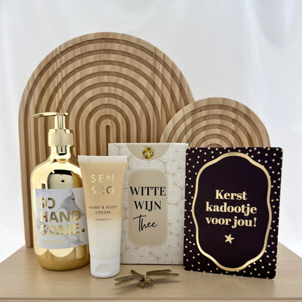 Kerst •Cadeaupakket Dames• Witte Wijn Thee