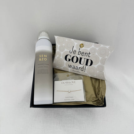Moederdag •Cadeaupakket Mama• Sen & Zo Jij bent goud waard• armband