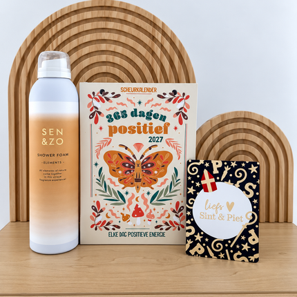 Sinterklaas •Cadeaupakket Dames• Sen & Zo Scheurkalender 365 Dagen Positief