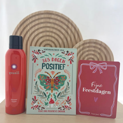 Kerst •Cadeaupakket Dames• Youall Scheurkalender 365 dagen Positief