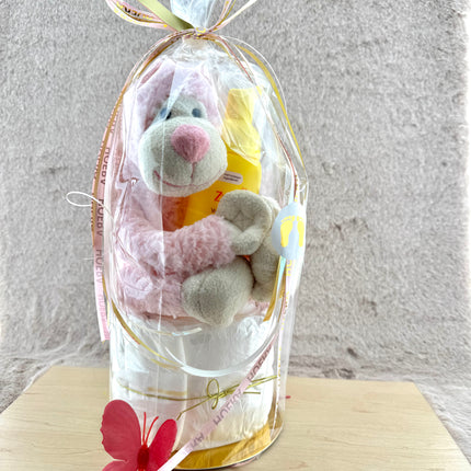 Baby •Kraamcadeau Meisje• Luiertaart Kuffel Zwitsal